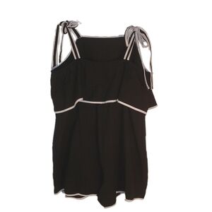 Women's Plus Size Black Tiered Romper